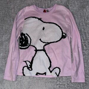Peanuts women’s pj soft fleece shirt. Long sleeve.
